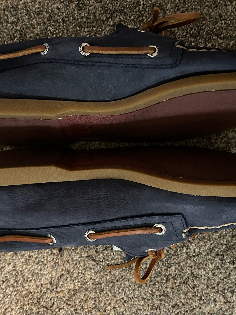 Sperry A/O Sahara Men’s Navy Blue Suede Classic Boat Shoes - Picture 5 of 10